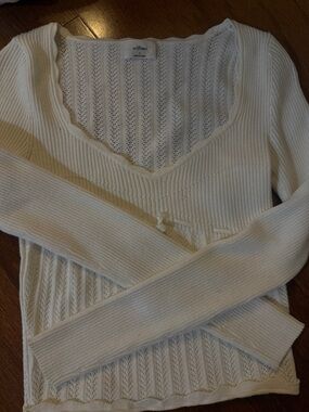 Aritzia Wilfred small soloist sweater light birch